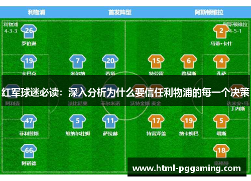 红军球迷必读：深入分析为什么要信任利物浦的每一个决策